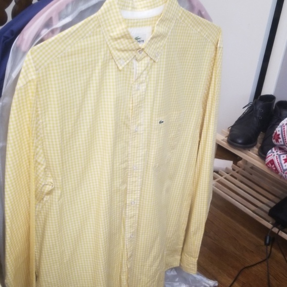 Lacoste long sleeve button up dress shirt mens L - Picture 2 of 4